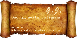 Georgijevits Julianna névjegykártya